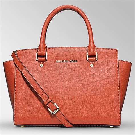 michael kors medium selma satchel - orange|Michael Kors selma medium crossbody.